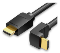 VENTION Cable HDMI 2.0 4K Acodado 90º Vention AARBG/ HDMI Macho - HDMI Macho/ 1.5m/ Negro AARBF