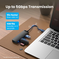 VENTION Hub USB 3.0 Vention CHLBB/ 4xUSB/ 1xMicroUSB PD CHLBF-SCB2