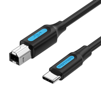 Vention USB-C 2.0 PRINTER CABLE 2A 1M BCABLLACK CQUBF