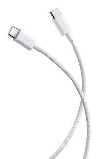 XIAOMI Cable USB 2.0 Tipo-C 3A Xiaomi Braided/ USB Tipo-C Macho - USB Tipo-C Macho/ Hasta 60W/ 480Mbps/ 1m/ Blanco BHR0878GL
