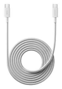 XIAOMI Cable USB 2.0 Tipo-C 6A Xiaomi Braided/ USB Tipo-C Macho - USB Tipo-C Macho/ Hasta 120W/ 480Mbps/ 2m/ Blanco BHR087AGL