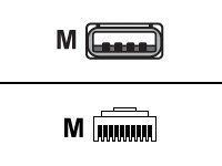 Zebra cable USB - 2 m