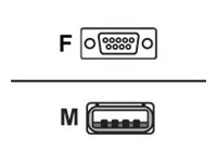  ZEBRA  - cable USB / serie - DB-9 a USB - 2.74 mCBL-58926-06