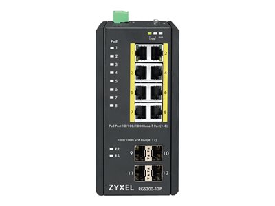  ZYXEL  RGS200-12P - conmutador - 12 puertos - Gestionado - montaje en rackRGS200-12P-ZZ0101F